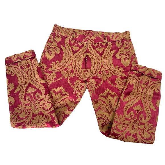 Hand crafted tailored brocaded cigarette pants. - Picture 6 of 8